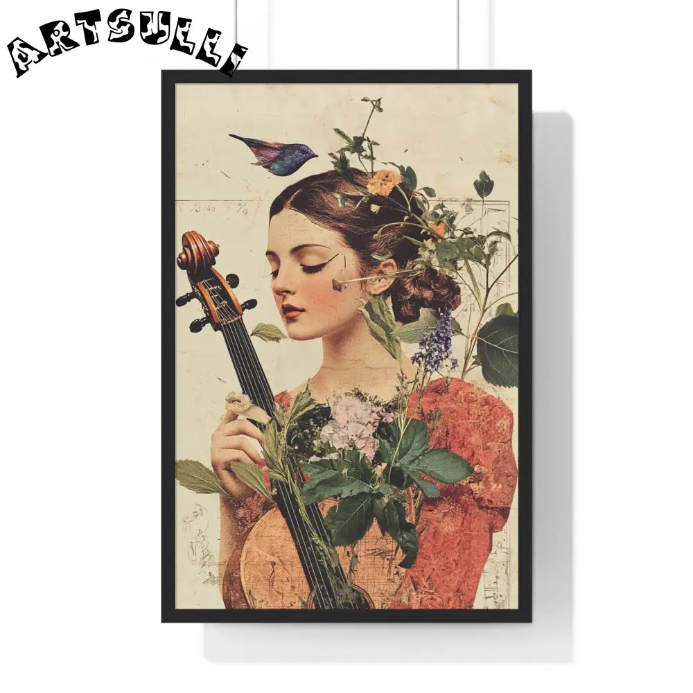 Woman With A Violin V Vertical Framed Poster, Artsulli - Art is Long, Life is Short, Poster, Size, 20" x 30", Color, Black, , , 11897549237234970153