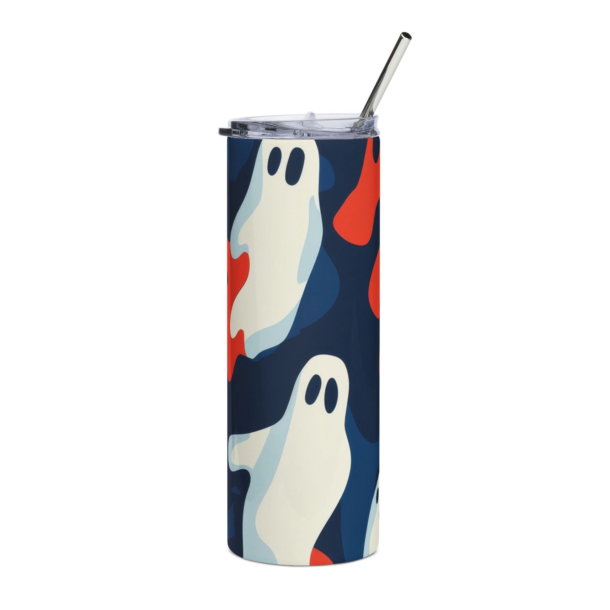 Camo Ghosts Stainless Steel Tumbler, 20oz, Artsulli - Art is Long, Life is Short, Mug, , , , , , , 
