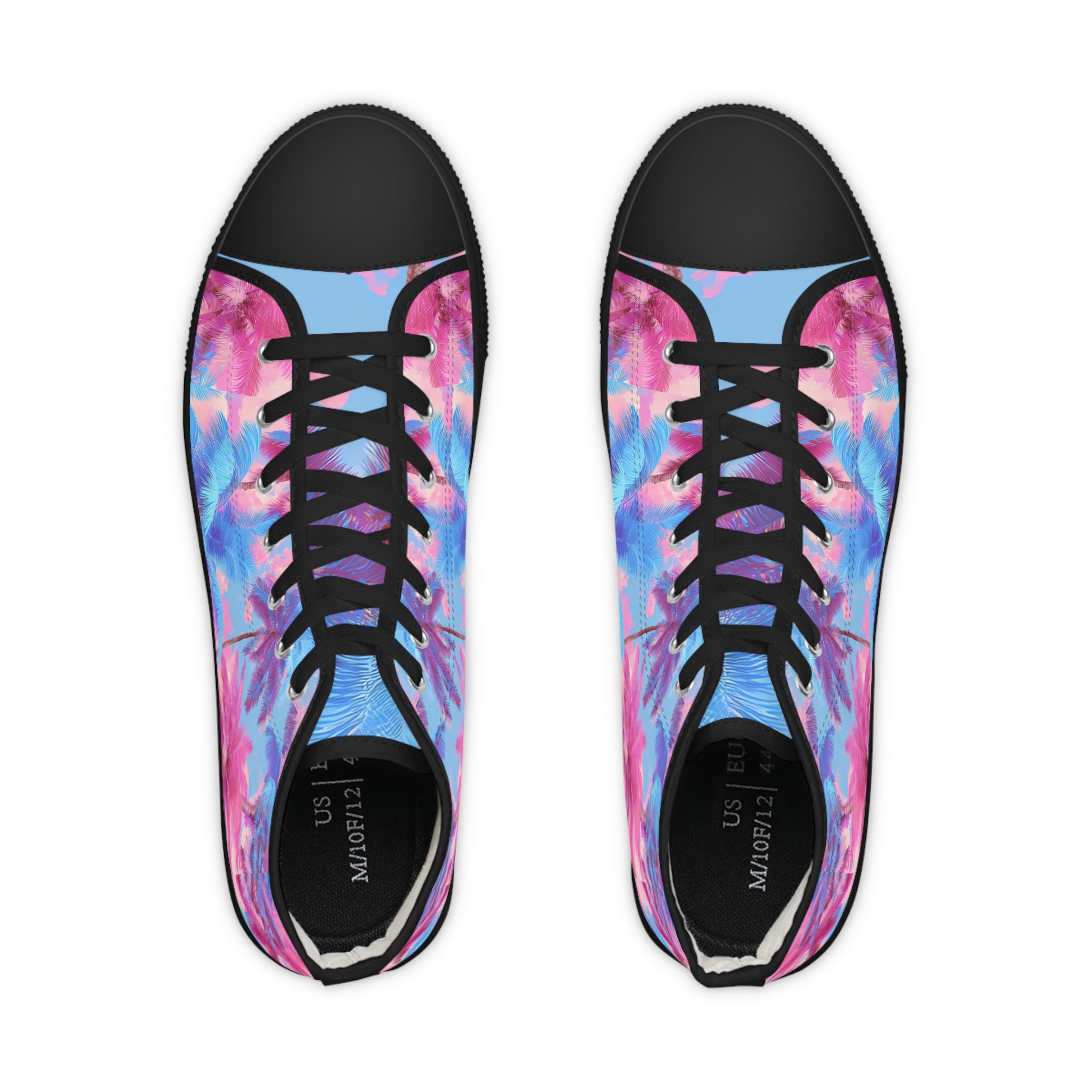 Ethereal Pastel Palms II Men's High Top Sneakers, Artsulli - Art is Long, Life is Short, Shoes, , , , , , , 