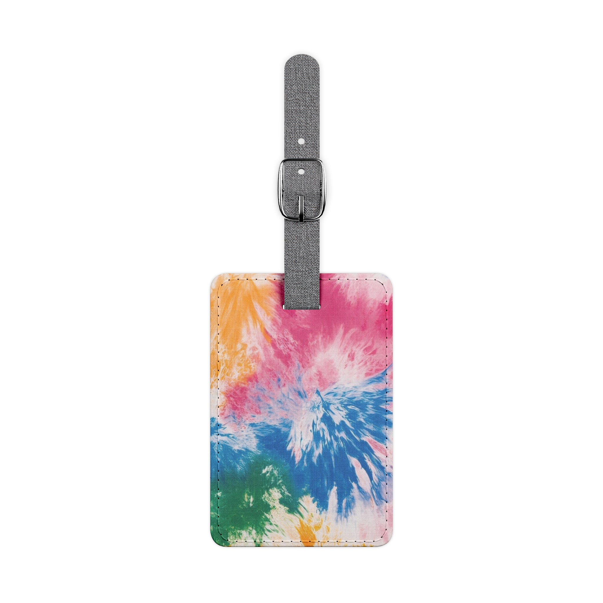 Tie Dye Splash Saffiano Polyester Luggage Tag, Rectangle, Artsulli - Art is Long, Life is Short, Accessories, Size, One size, Shape, Rectangle, , , 16221721742825694973