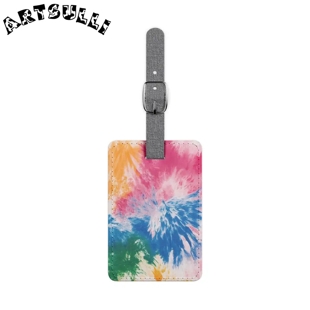JAKKOUTTHEBXX Tie Dye Luggage Tag with Gray Strap 2025