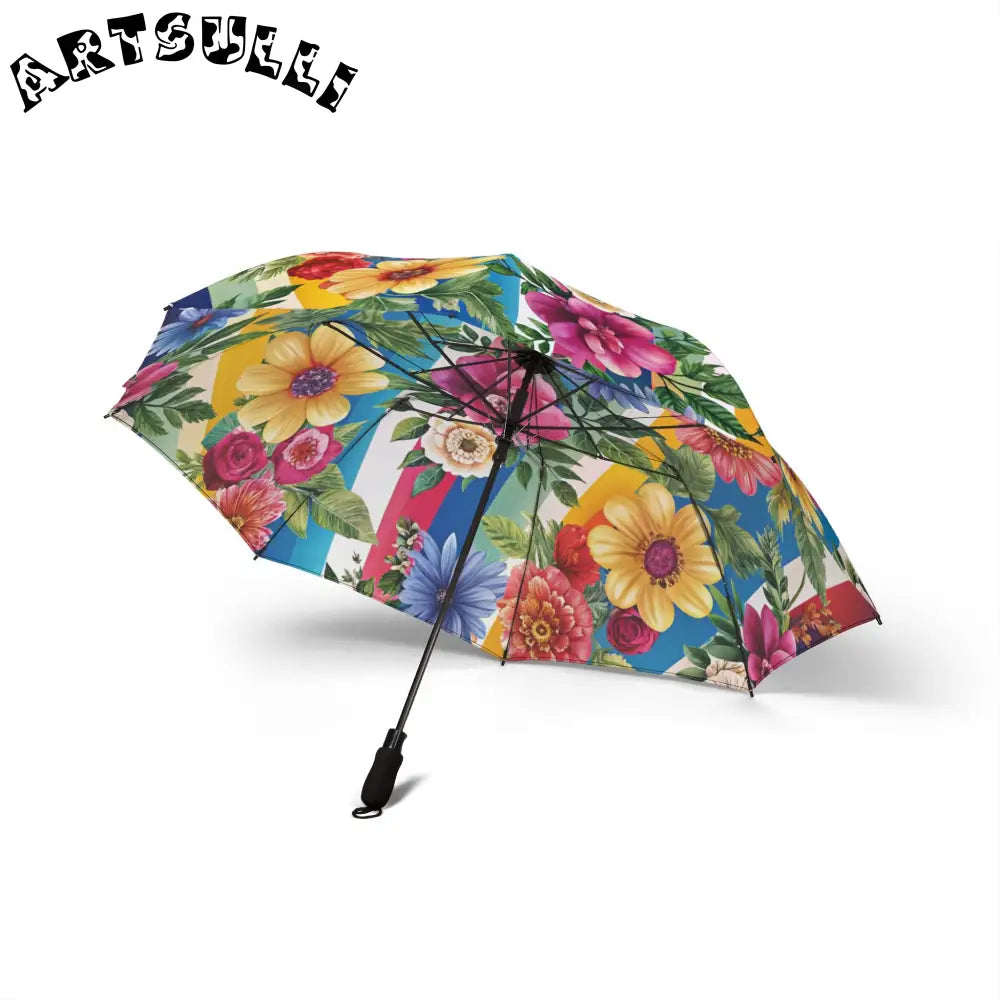 JAKKOUTTHEBXX Colorful Floral and Striped Umbrella 2025