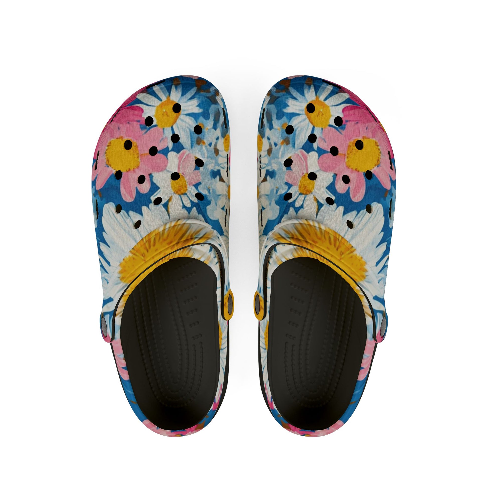 CDG Daisy Dream Blue EVA Foam Rubber Shoes (AOP), Artsulli - Art is Long, Life is Short, Shoes, Size, US 6 (Women's), Color, Black, , , 22293893119301