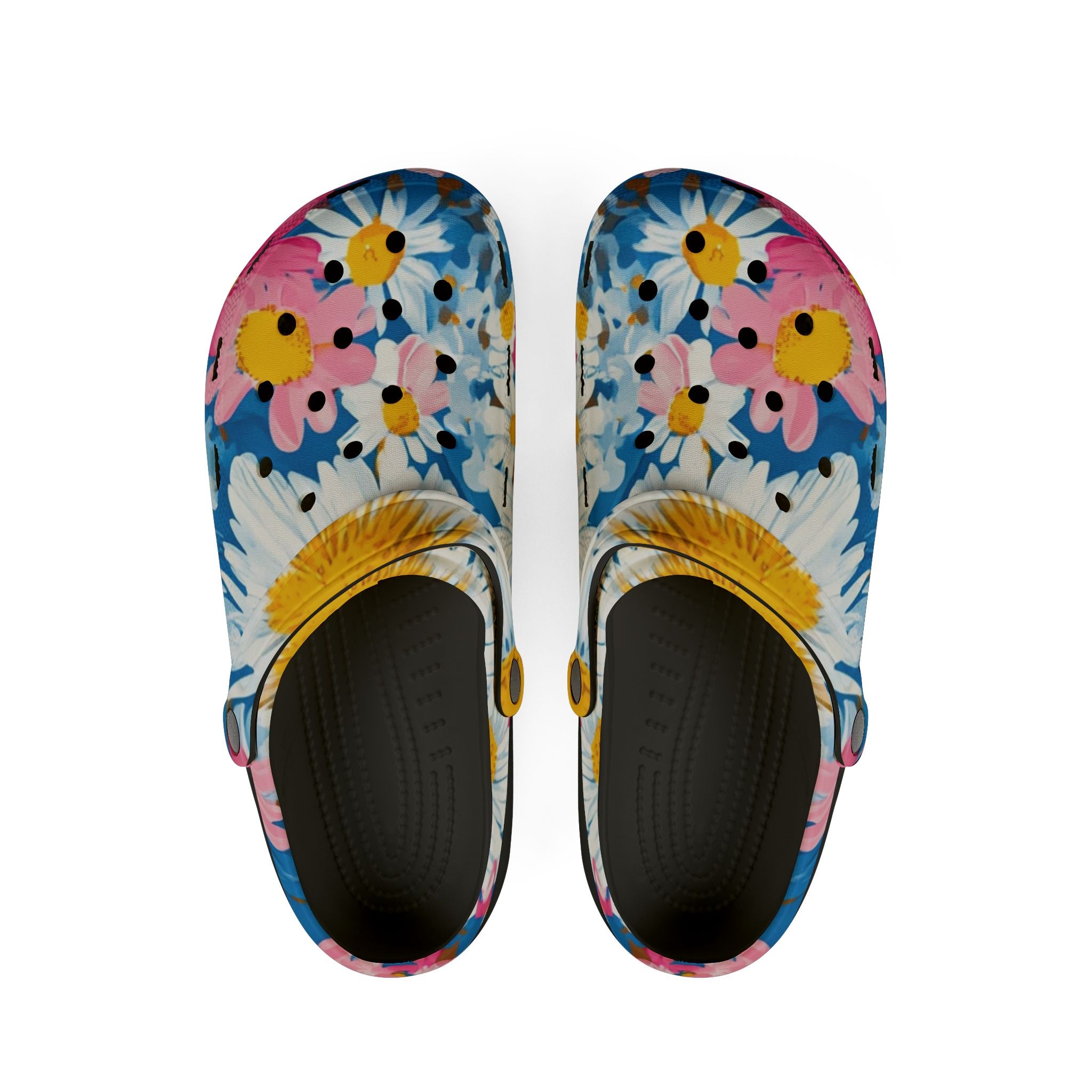 CDG Daisy Dream Blue EVA Foam Rubber Shoes (AOP), Artsulli - Art is Long, Life is Short, Shoes, Size, US 6 (Women's), Color, Black, , , 22293893119301