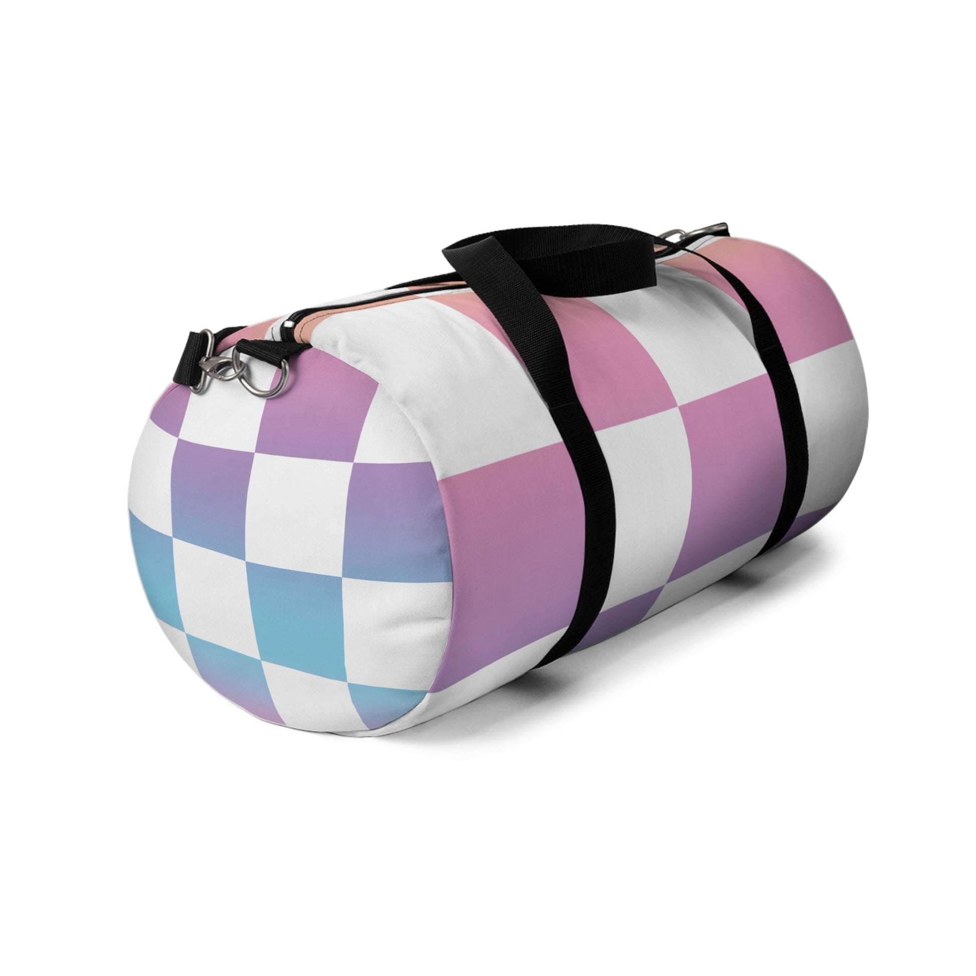 Vaporwave Check Duffel Bag, Artsulli - Art is Long, Life is Short, Bags, , , , , , , 