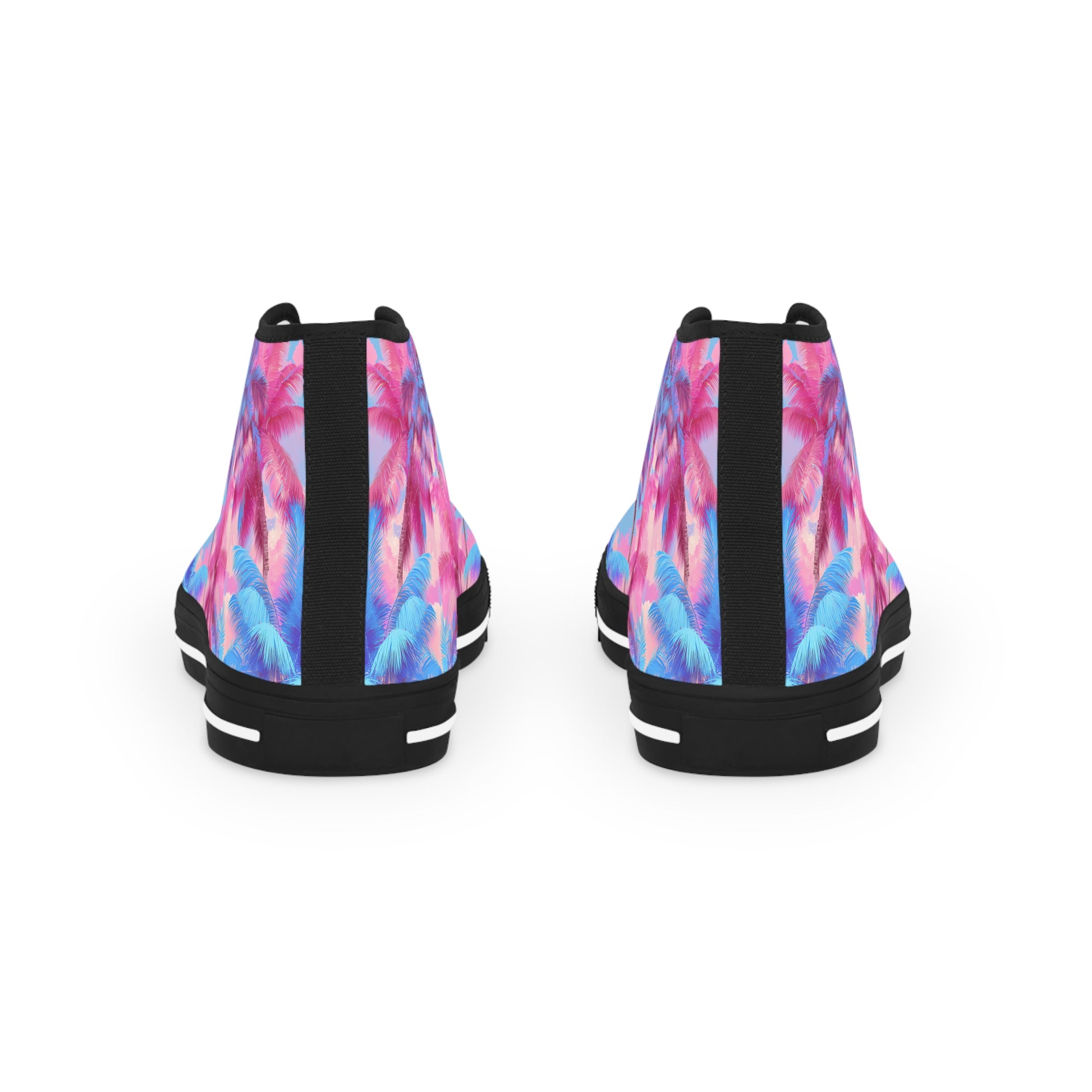 Ethereal Pastel Palms II Men's High Top Sneakers, Artsulli - Art is Long, Life is Short, Shoes, , , , , , , 