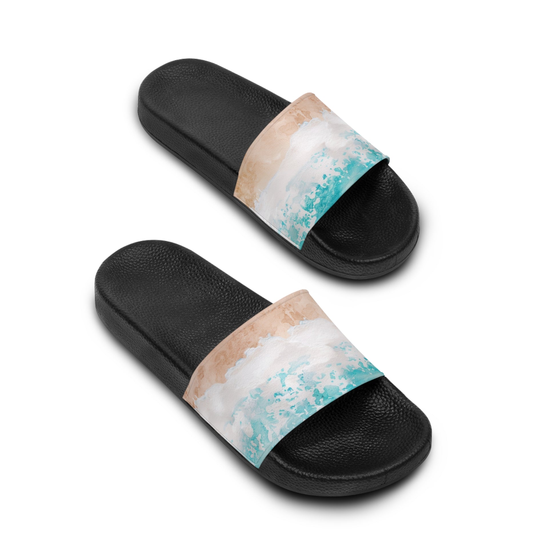 Seashore Men's Slide Sandals, Artsulli - Art is Long, Life is Short, Shoes, , , , , , , 