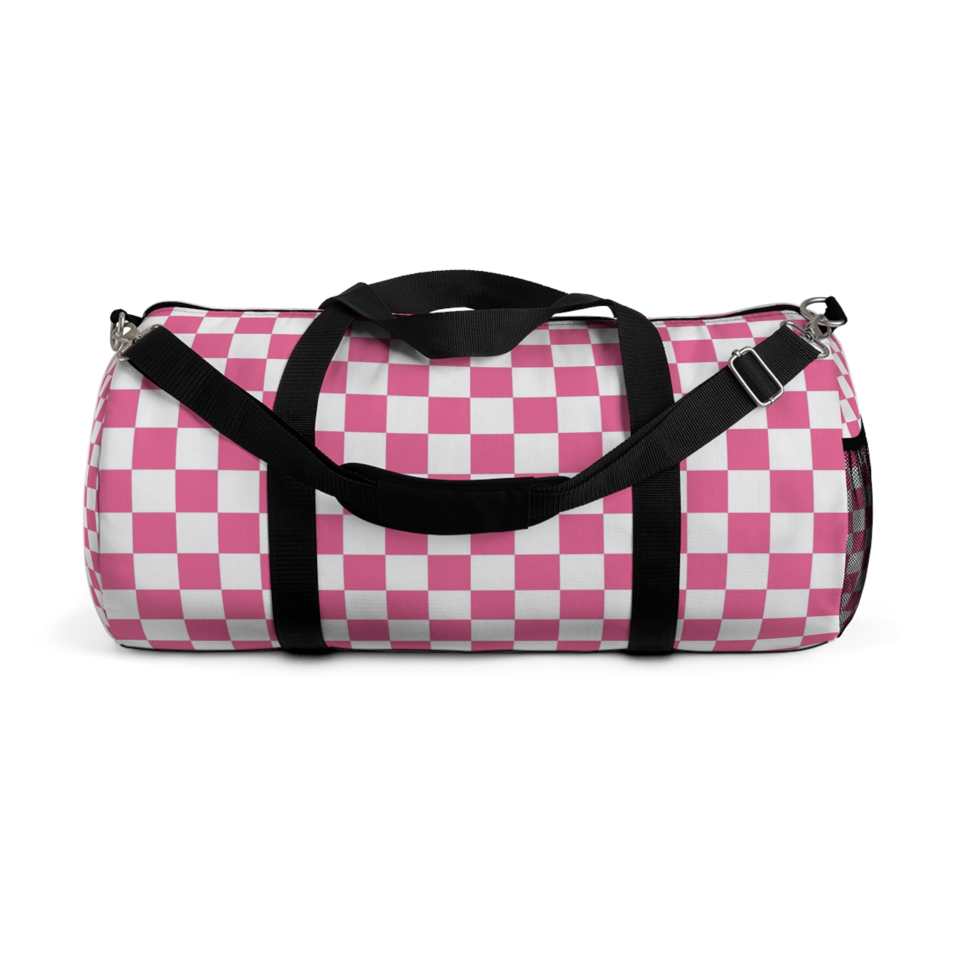 Yuyushiki Pink Check Duffel Bag, Artsulli - Art is Long, Life is Short, Bags, Size, Large, , , , , 32170583066479122372