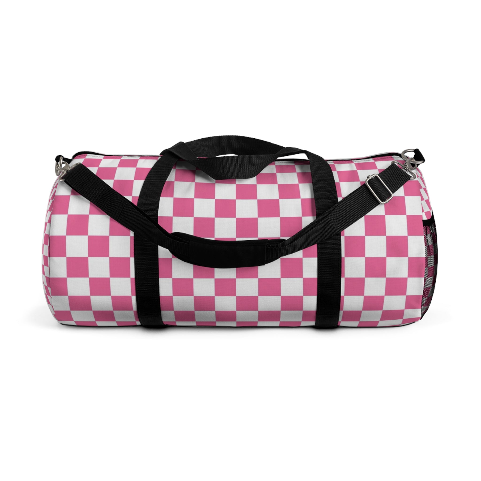 Yuyushiki Pink Check Duffel Bag, Artsulli - Art is Long, Life is Short, Bags, Size, Large, , , , , 32170583066479122372
