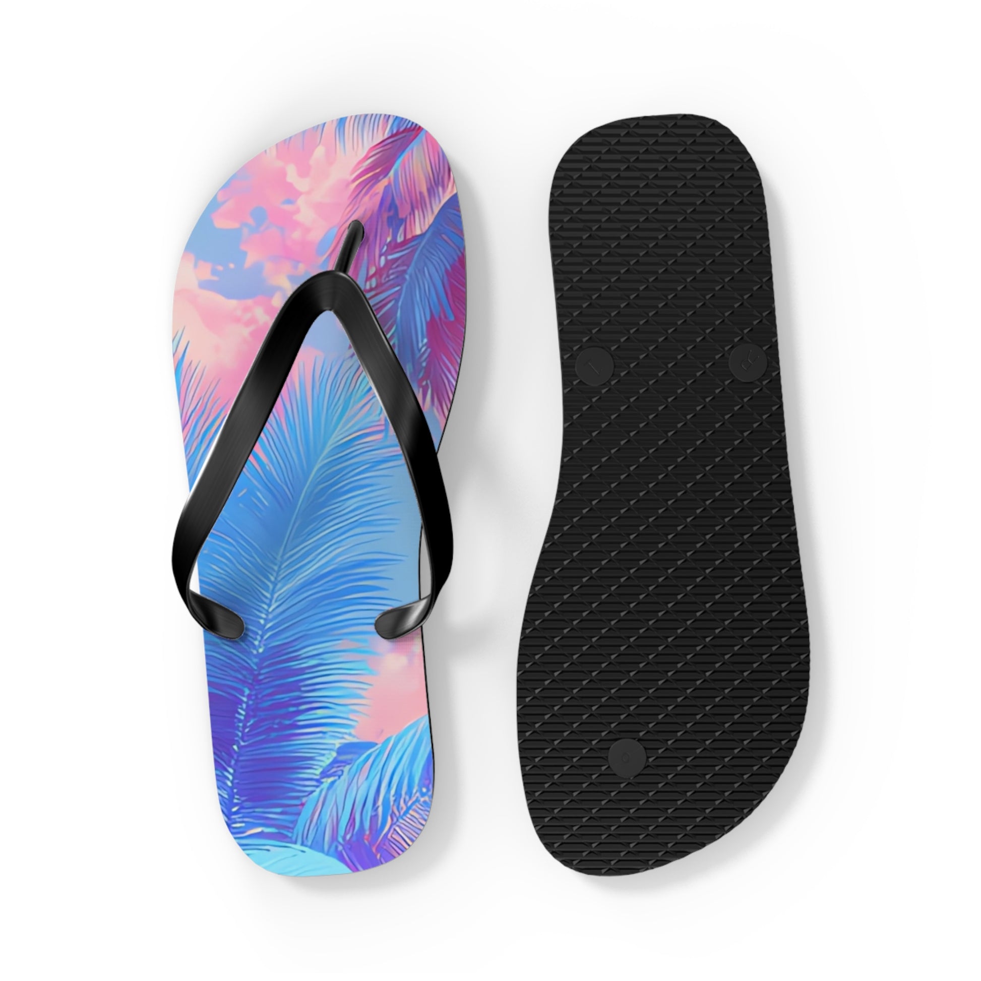 Ethereal Pastel Palms Flip Flops, Artsulli - Art is Long, Life is Short, Shoes, , , , , , , 