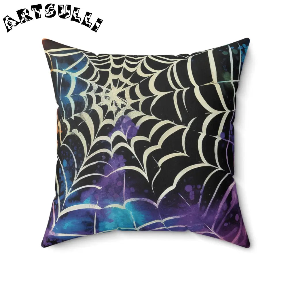 JAKKOUTTHEBXX Colorful Spiderweb Throw Pillow 2025