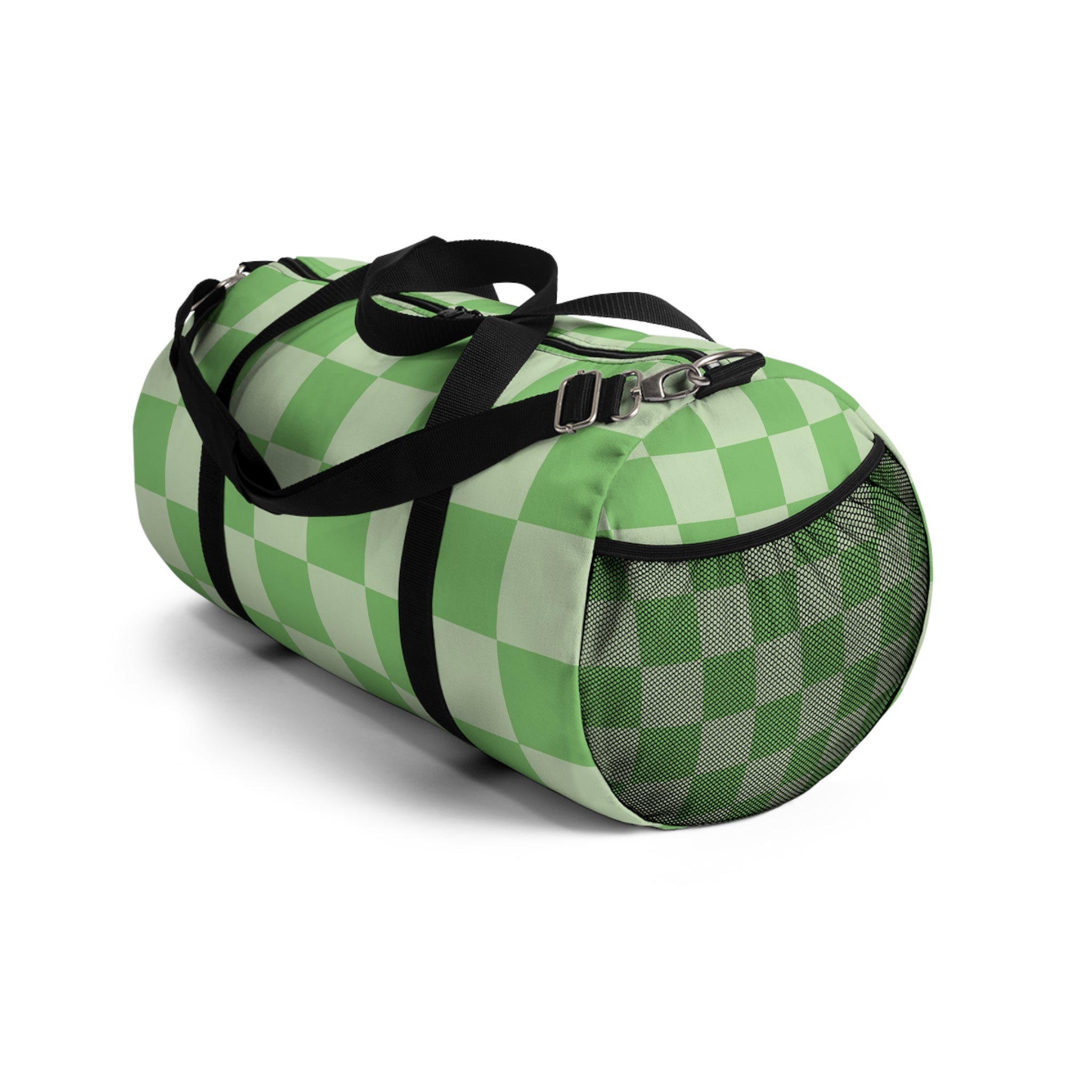 Checkerboard Green Duffel Bag, Artsulli - Art is Long, Life is Short, Bags, , , , , , , 