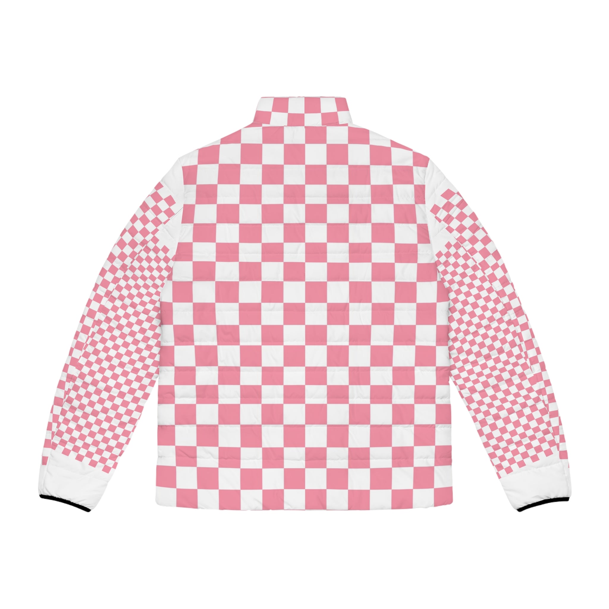 Brigandine Checkered Scene Men's Puffer Jacket (AOP)