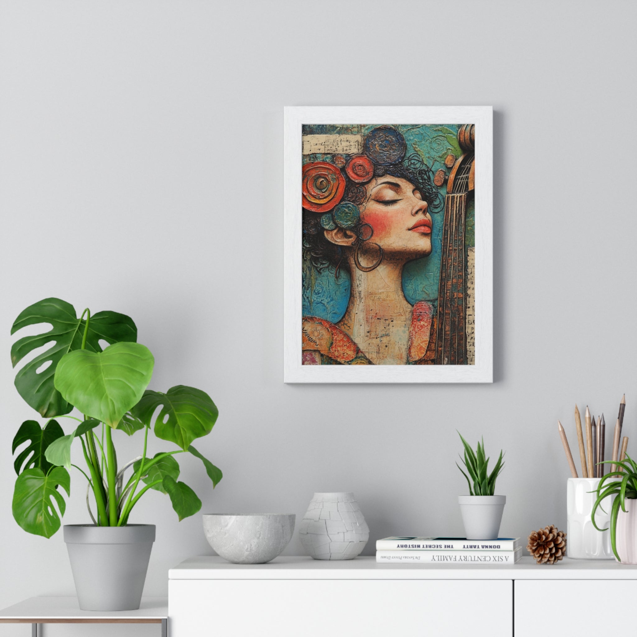 Woman With A Violin III Vertical Framed Poster, Artsulli - Art is Long, Life is Short, Poster, , , , , , , 