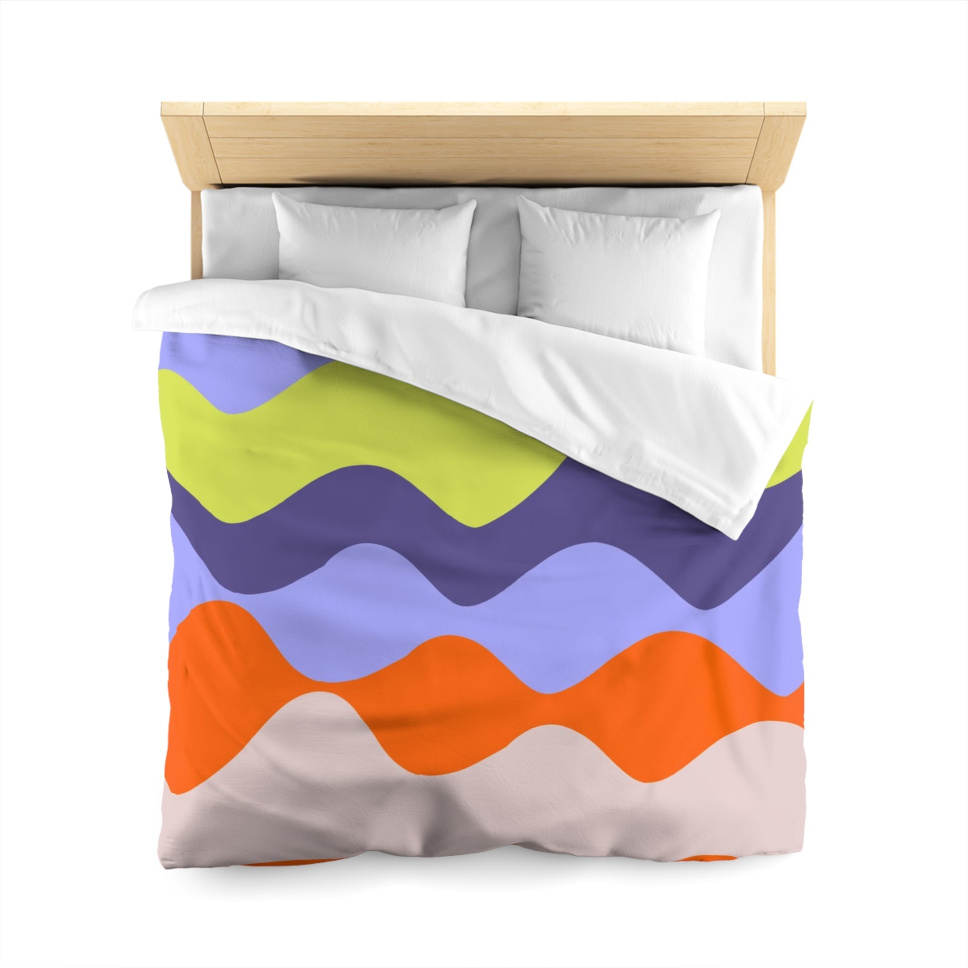 Waves Red and Blue Microfiber Duvet Cover, Artsulli - Art is Long, Life is Short, Home Decor, , , , , , , 