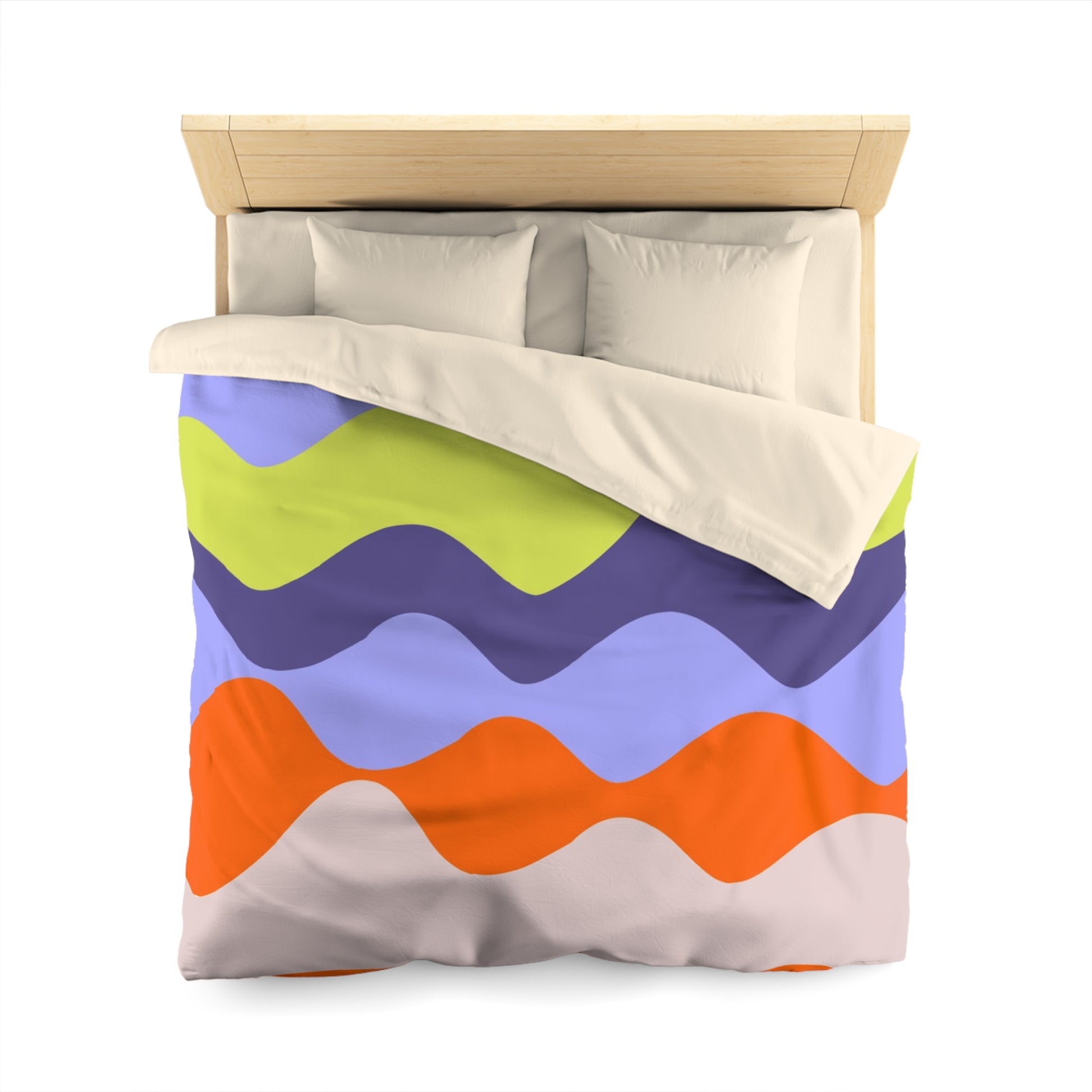 Waves Red and Blue Microfiber Duvet Cover, Artsulli - Art is Long, Life is Short, Home Decor, , , , , , , 