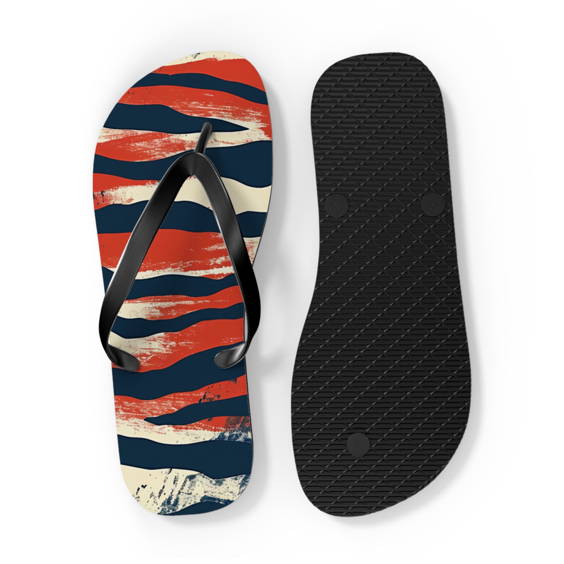 Camo Tiger Stripes Flip Flops, Artsulli - Art is Long, Life is Short, Shoes, , , , , , , 