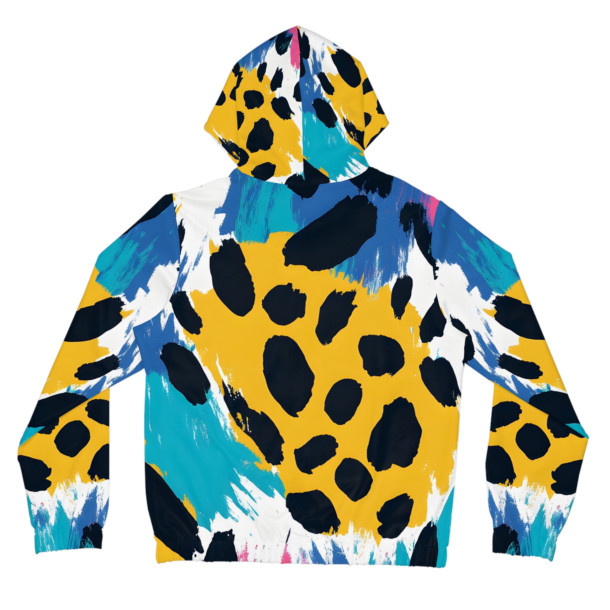 Leopard Print x Paint Brush Strokes Multi-Color Women’s Full-Zip Hoodie (AOP), Artsulli - Art is Long, Life is Short, All Over Prints, , , , , , , 
