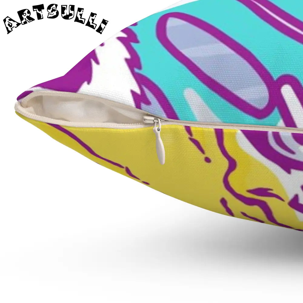 JAKKOUTTHEBXX Tropical Floral Tigers Torquise and Purple Spun