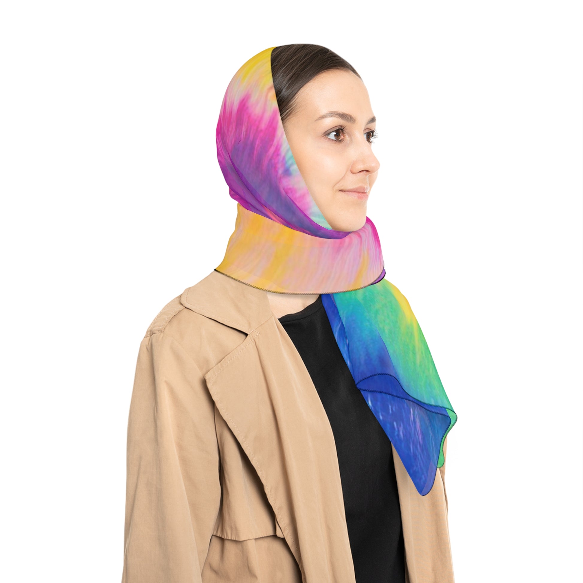 Psychedelic Tie Dye Poly Scarf, Artsulli - Art is Long, Life is Short, Accessories, , , , , , , 