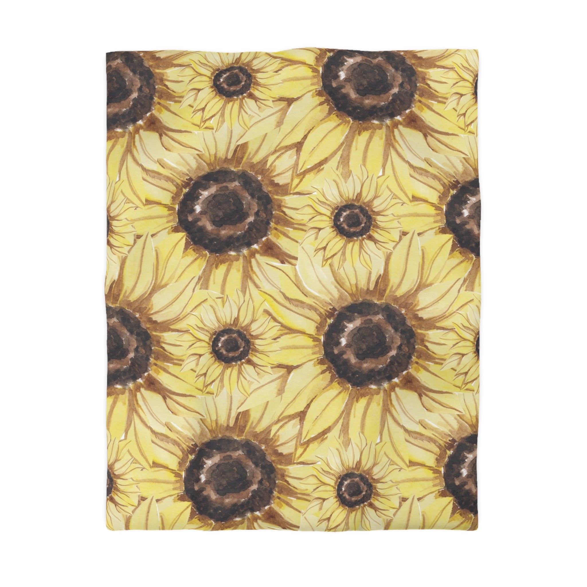 Retro Anime Sunflower Microfiber Duvet Cover, Artsulli - Art is Long, Life is Short, Home Decor, Size, Twin, Color, Cream, , , 48309429234434064012