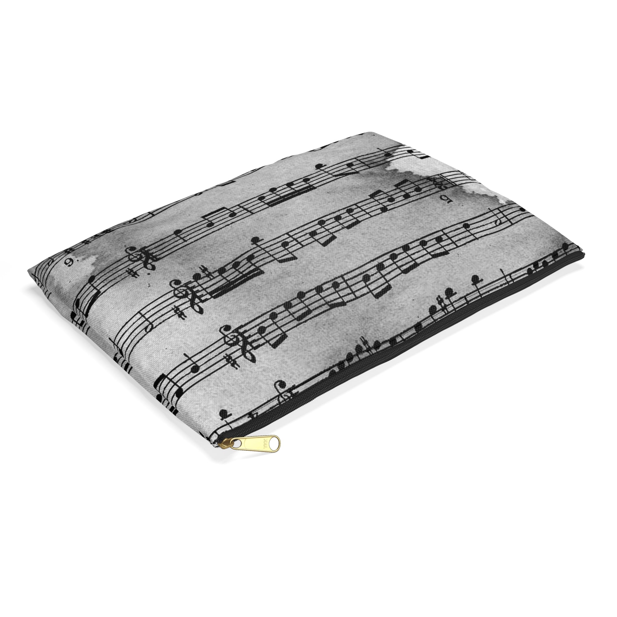 Drip Spill Type Beat Sheet Music Black Accessory Pouch, Artsulli - Art is Long, Life is Short, Bags, , , , , , , 
