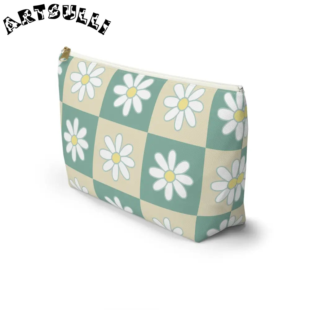 JAKKOUTTHEBXX Retro Daisy Checkerboard II Green and Tan Accessory