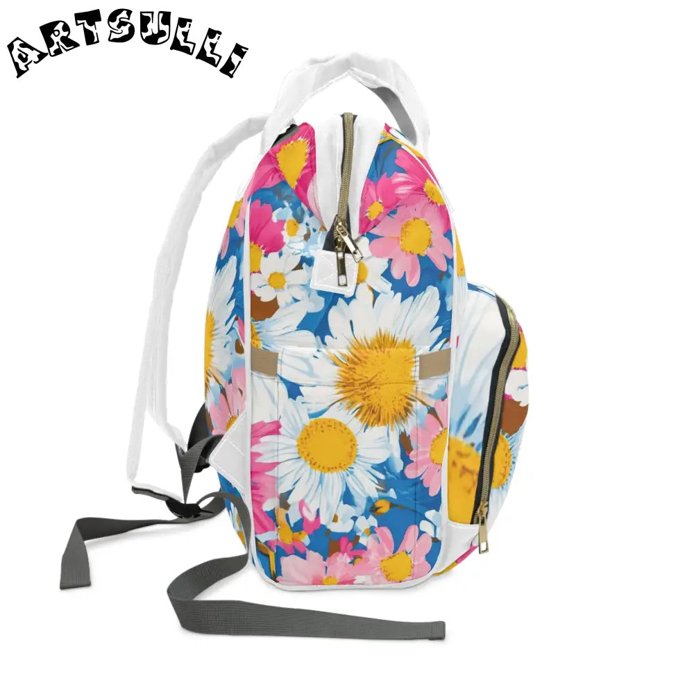 JAKKOUTTHEBXX CDG Daisy Dream Blue Multifunctional Diaper Backpack