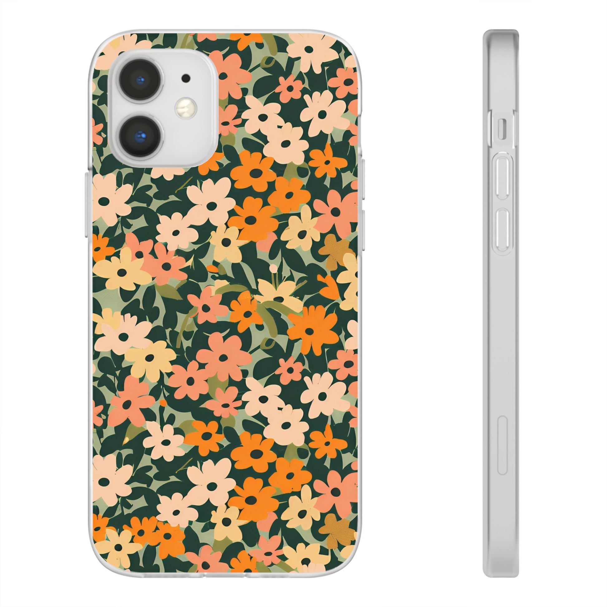 Vibrant Floral Clear Phone Case, Artsulli - Art is Long, Life is Short, Phone Case, Size, iPhone 12, , , , , 80067466023397348216