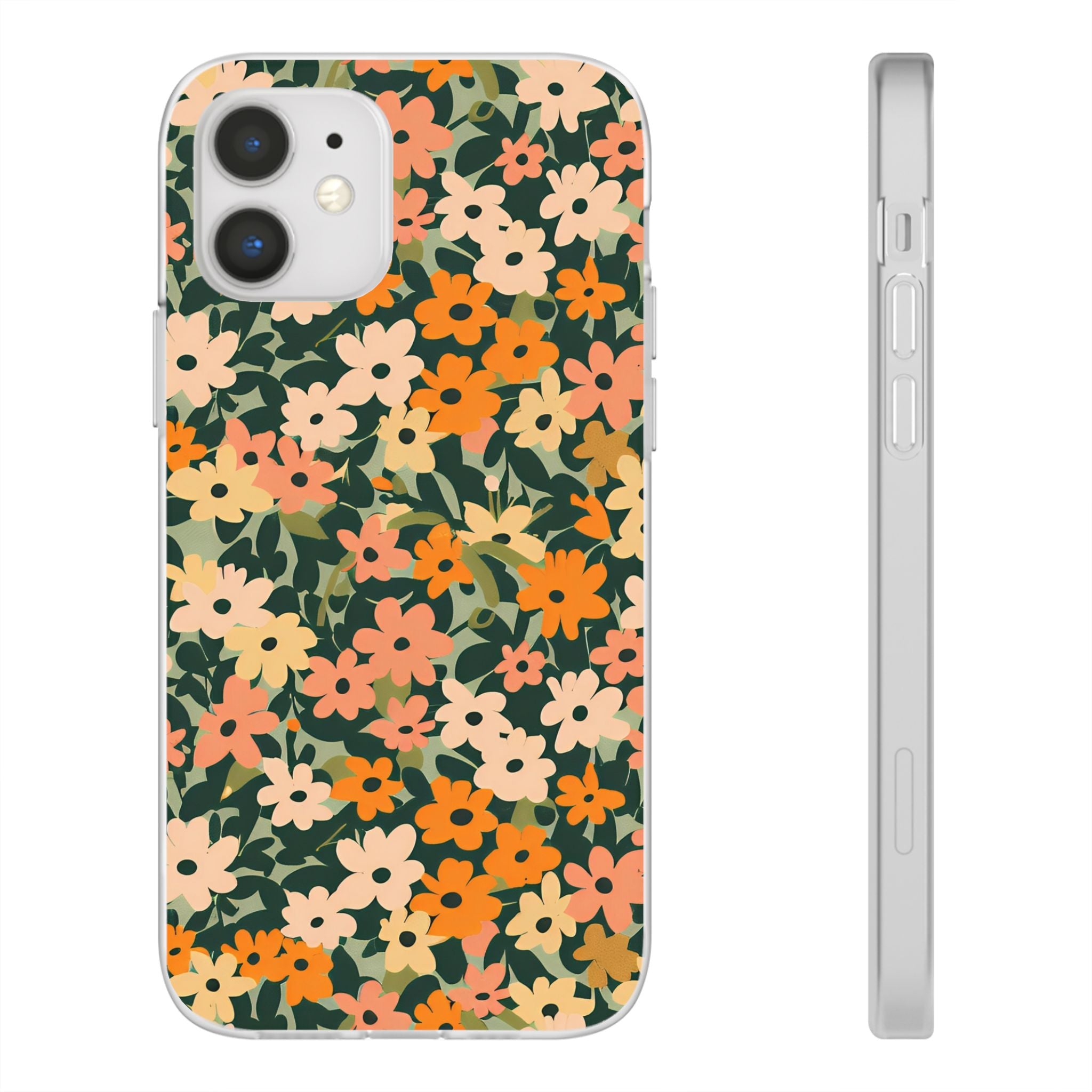 Vibrant Floral Clear Phone Case, Artsulli - Art is Long, Life is Short, Phone Case, Size, iPhone 12, , , , , 80067466023397348216