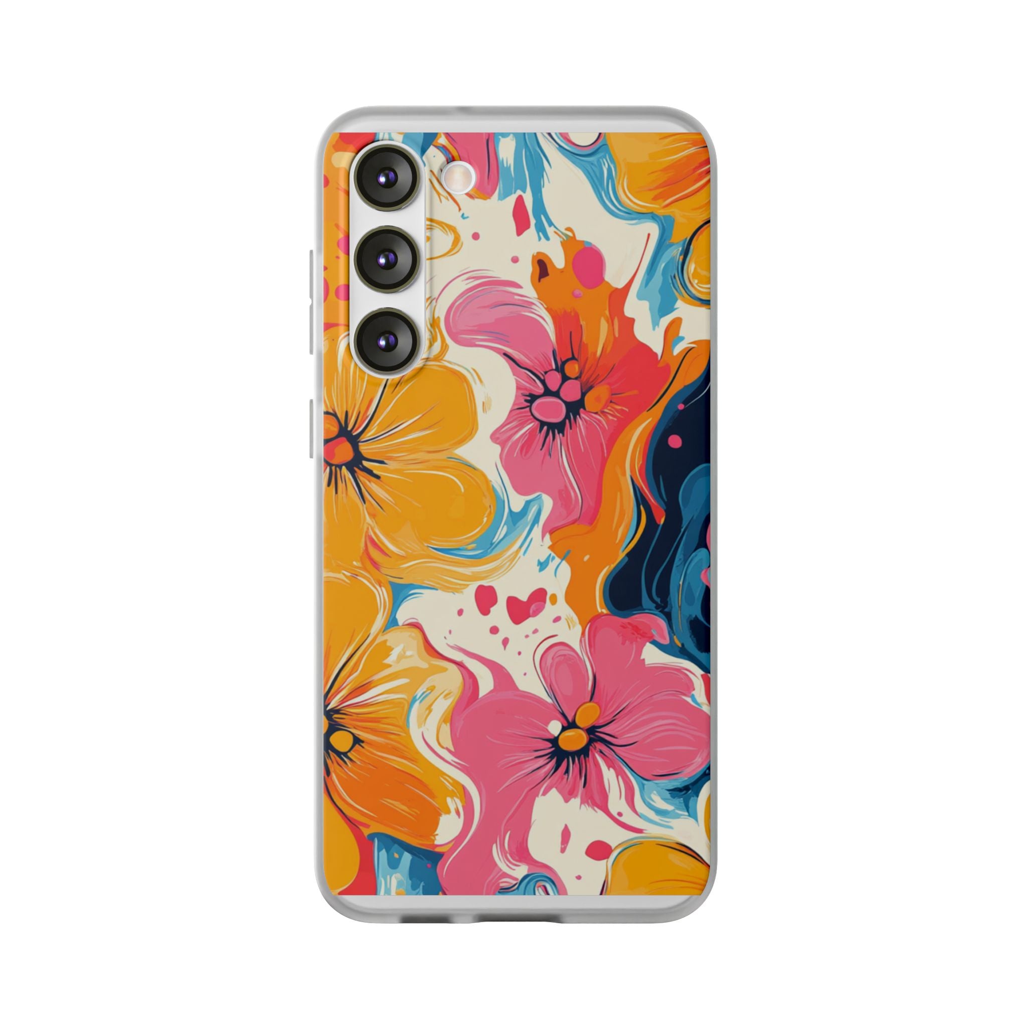 Vibrant Abstract Floral Flexi Case, Artsulli - Art is Long, Life is Short, Phone Case, Size, Samsung Galaxy S23 Plus, , , , , 32227299649150674789