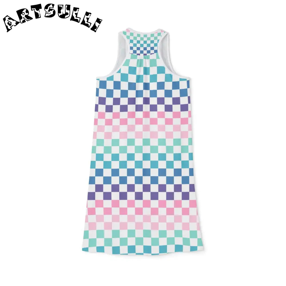 JAKKOUTTHEBXX Vaporwave Rainbow Checkerboard Multi-Color Women’s