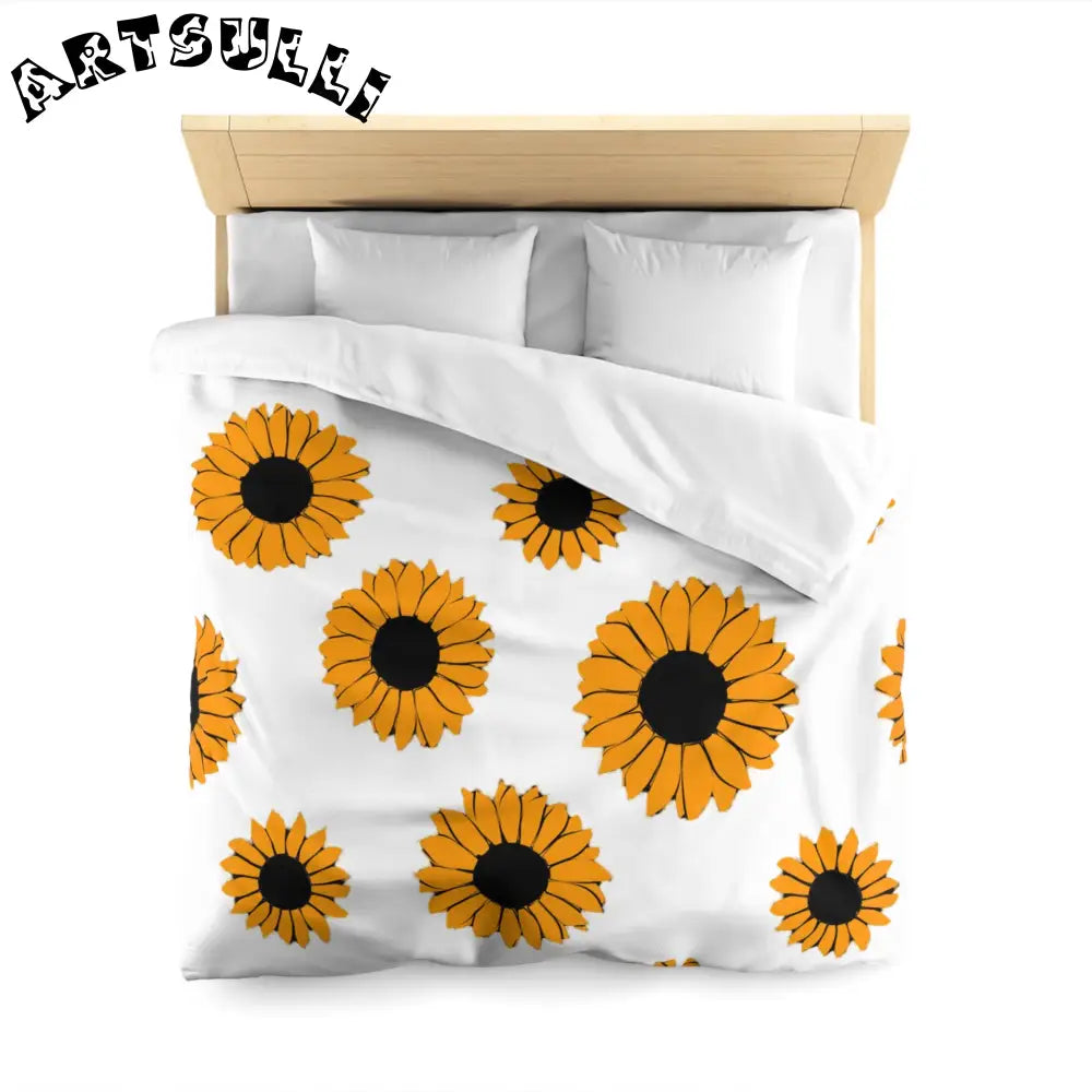 JAKKOUTTHEBXX Sunflowers Microfiber Duvet Cover JAKKOUTTHEBXX