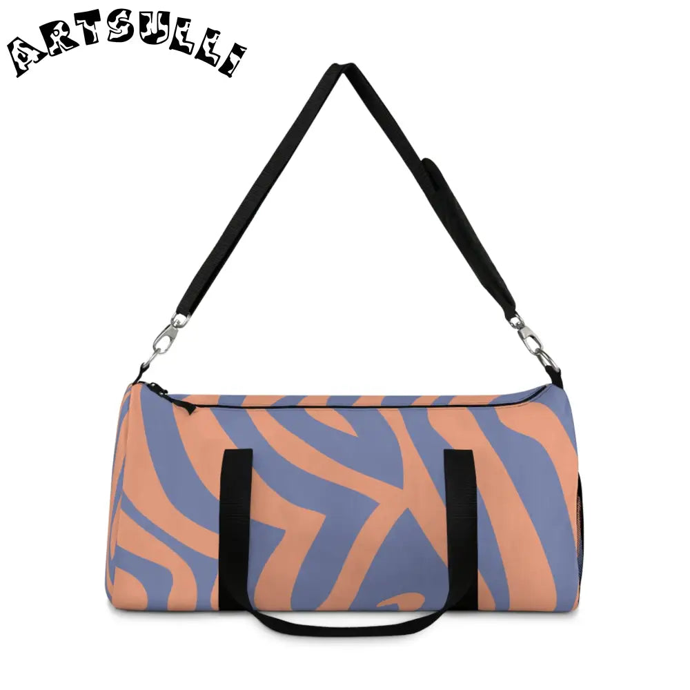 JAKKOUTTHEBXX Custom-Printed Melting Zebra Stripes Duffel Bag 2025