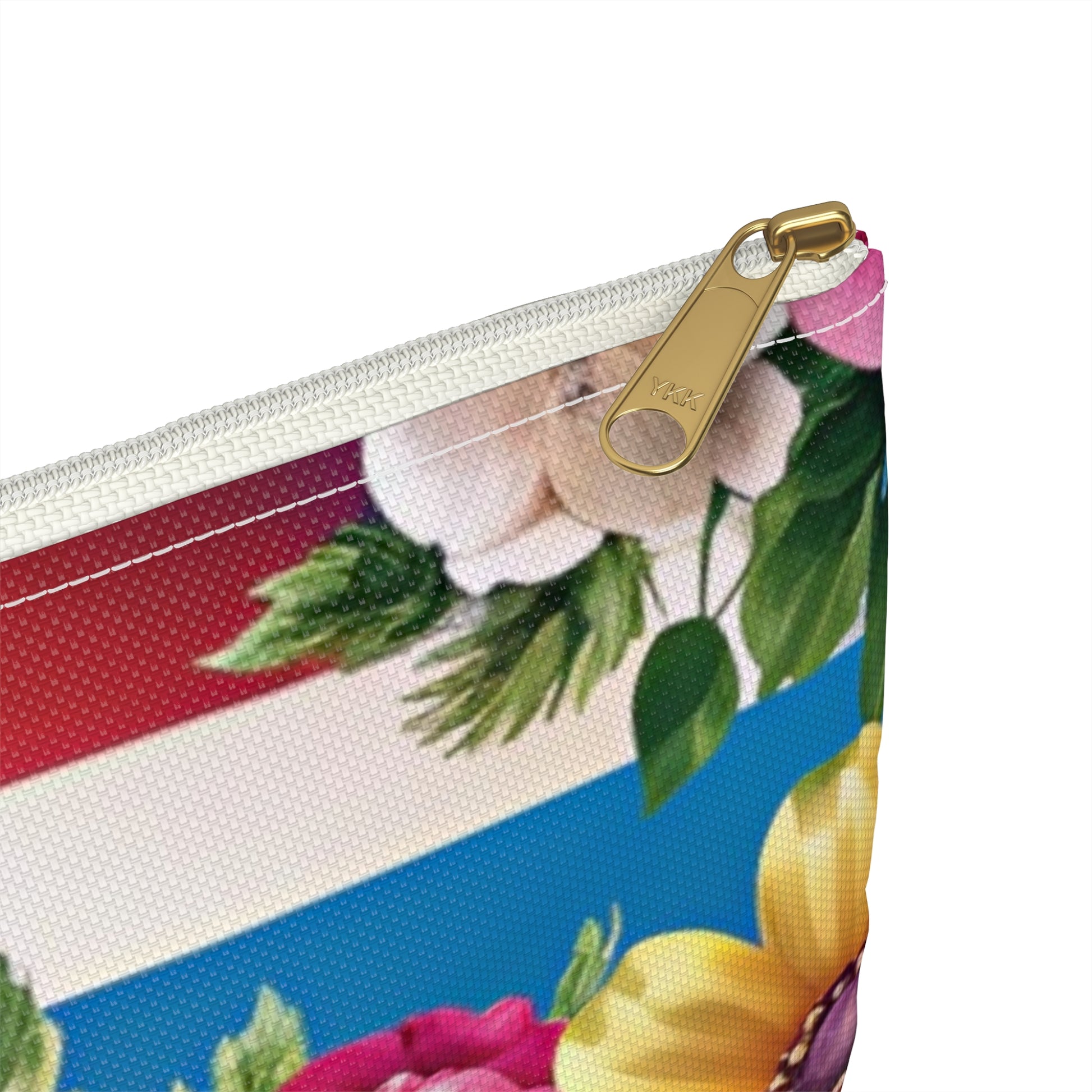 Floral Stripe 4K II Accessory Pouch, Artsulli - Art is Long, Life is Short, Bags, , , , , , , 