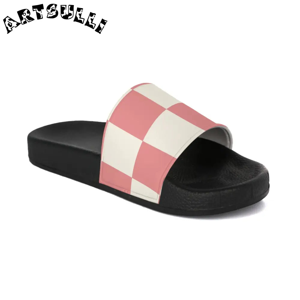 JAKKOUTTHEBXX Retro Checkered Grassland Sprites Women’s Slide