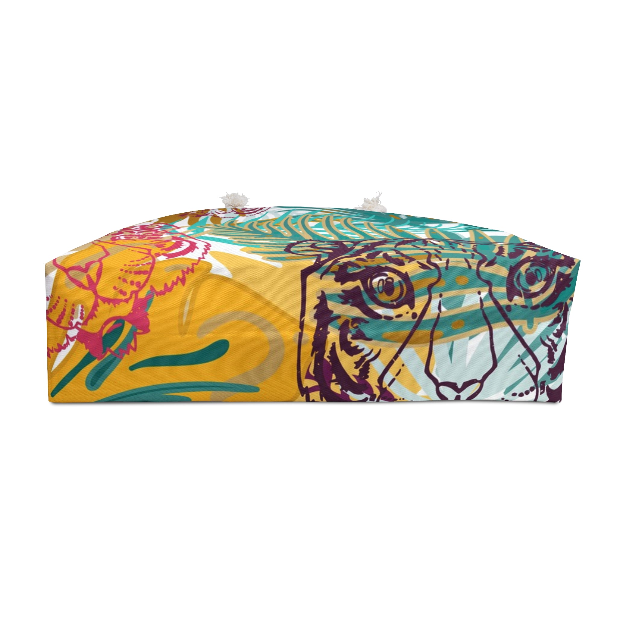 Tropical Jungle Tigers Brown and Green Weekender Bag, Artsulli - Art is Long, Life is Short, Bags, , , , , , , 