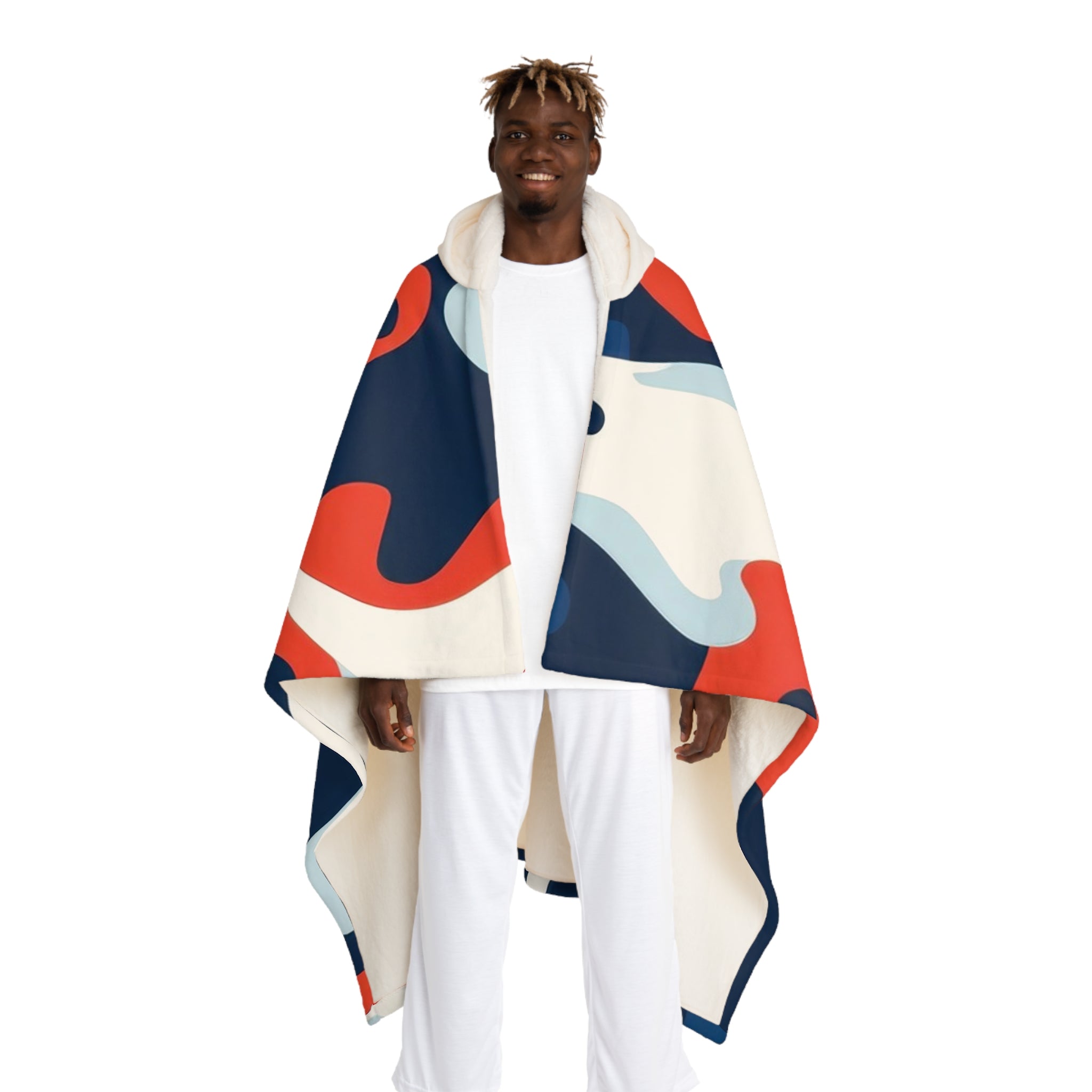 Camo Ghosts Hooded Sherpa Fleece Blanket, Artsulli - Art is Long, Life is Short, All Over Prints, Size, One size, Color, Cream, , , 14479669630505