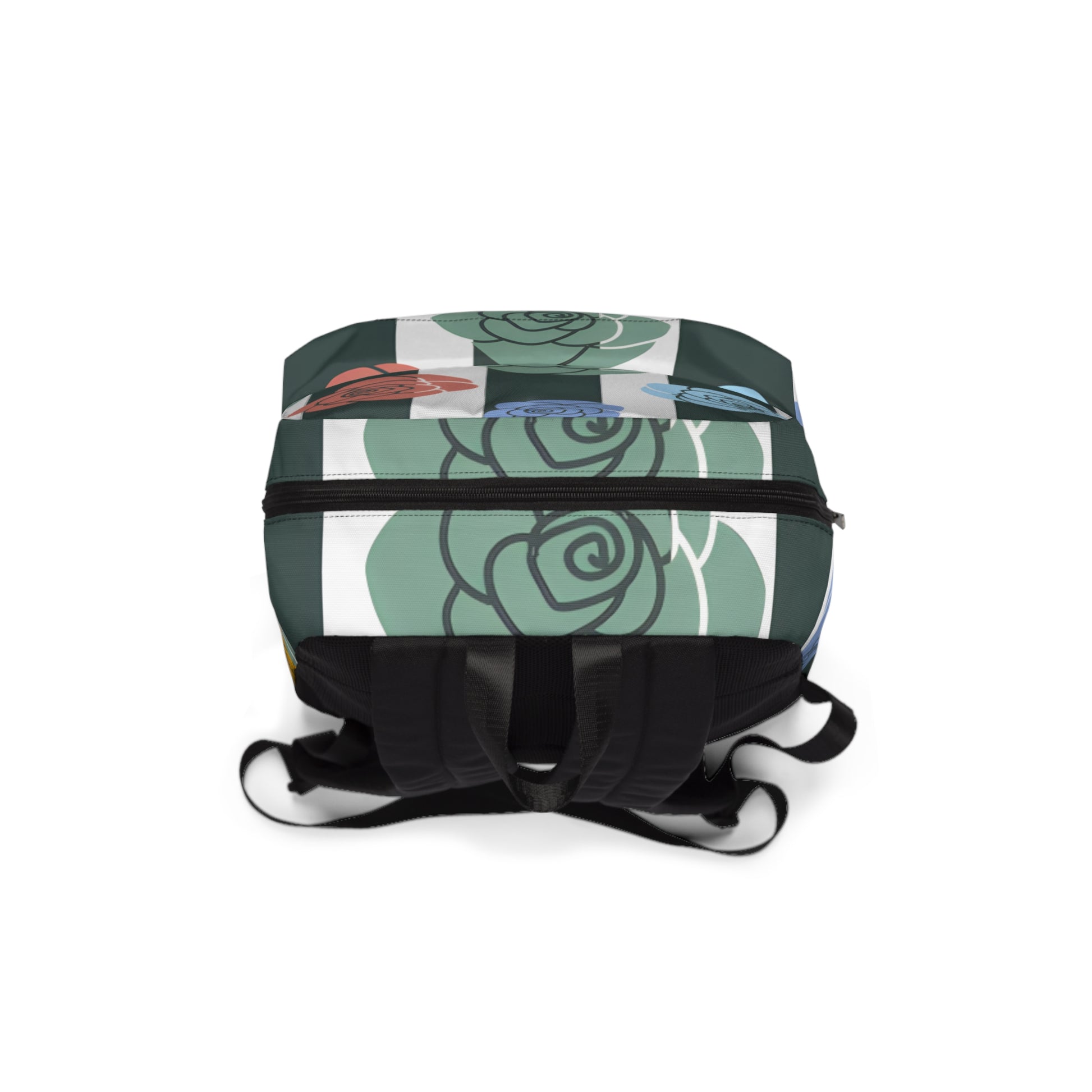 Stripes x Roses Black and White Unisex Classic Backpack, Artsulli - Art is Long, Life is Short, Bags, , , , , , , 
