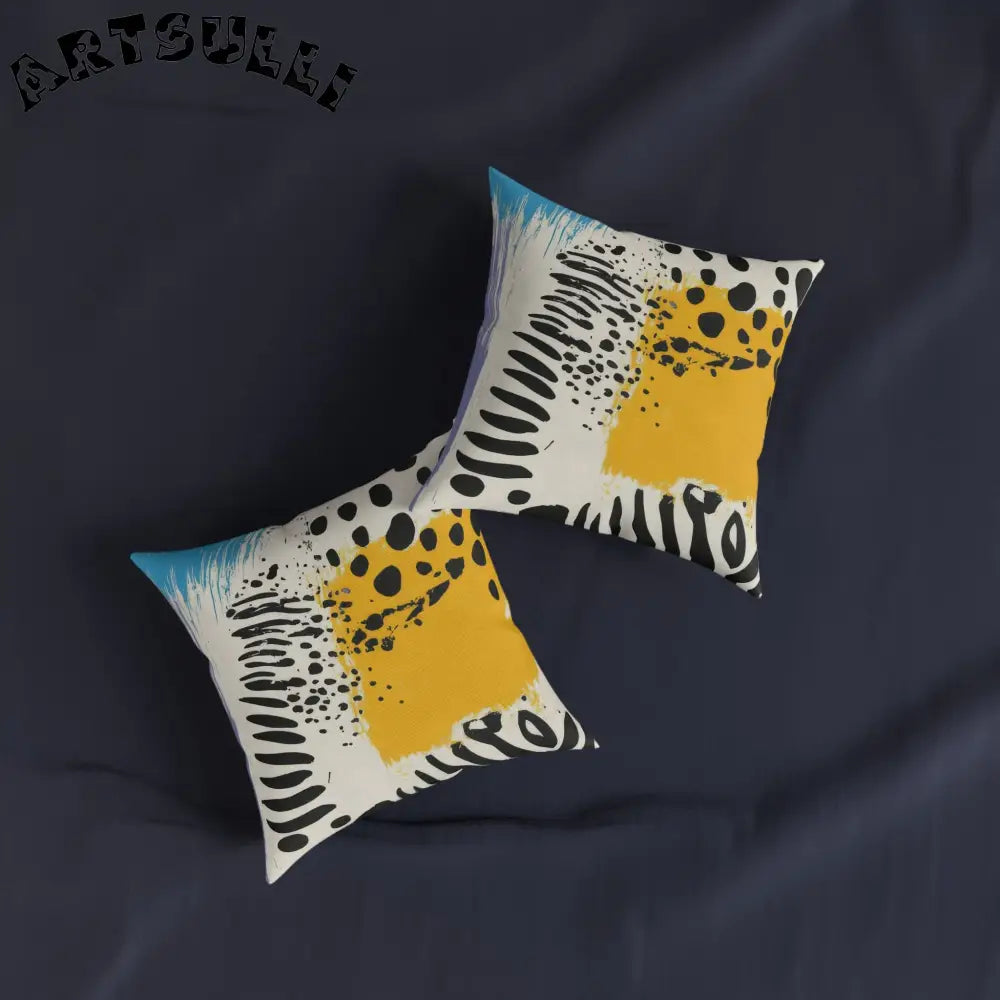 JAKKOUTTHEBXX Rae Zebra Rhapsody Square Pillow JAKKOUTTHEBXX