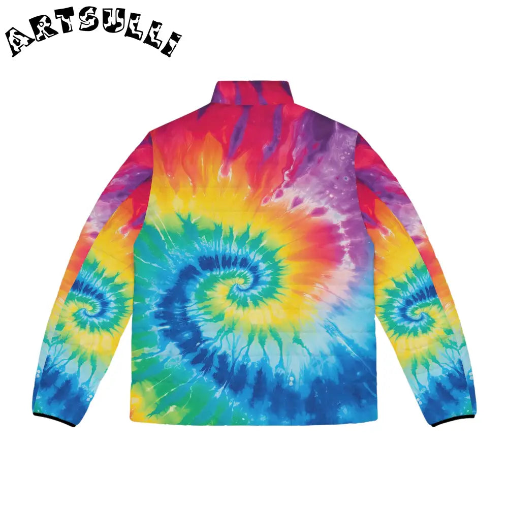 JAKKOUTTHEBXX Rainbow Tie-Dye Quilted Puffer Jacket 2025