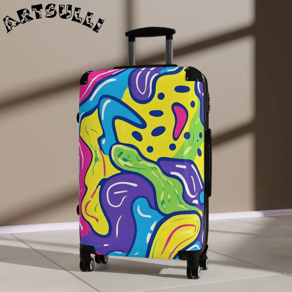 JAKKOUTTHEBXX Colorful Abstract Hard Shell Traveling Suitcase 2025