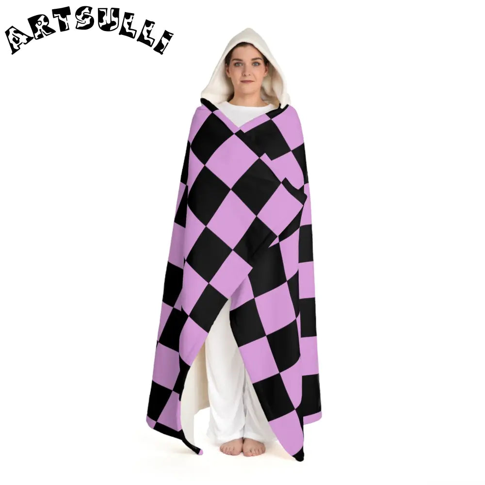JAKKOUTTHEBXX Pixel Punk Vision Hooded Sherpa Fleece Blanket