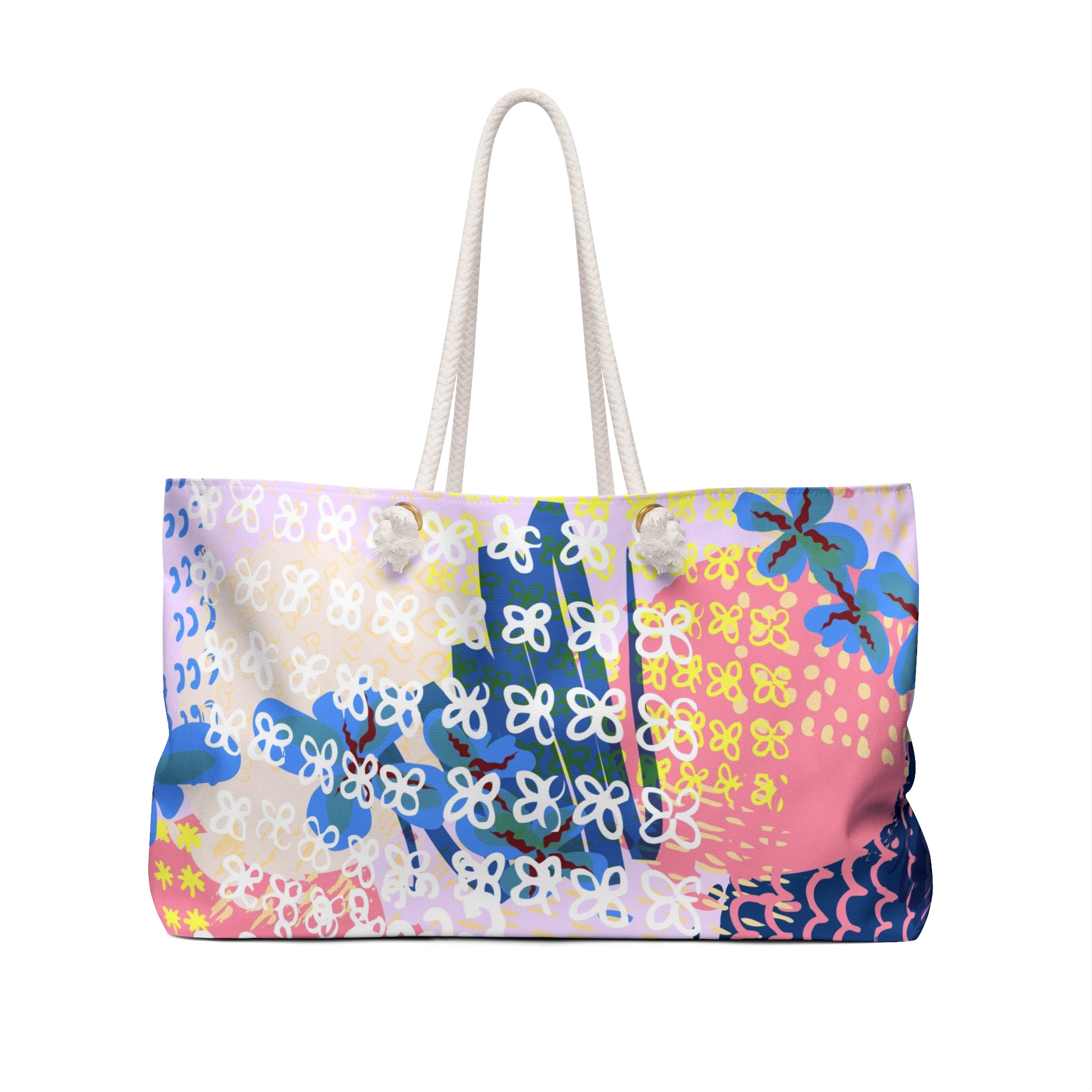 Flowers x Doodles x Hearts II Multi-Color Weekender Bag, Artsulli - Art is Long, Life is Short, Bags, , , , , , , 