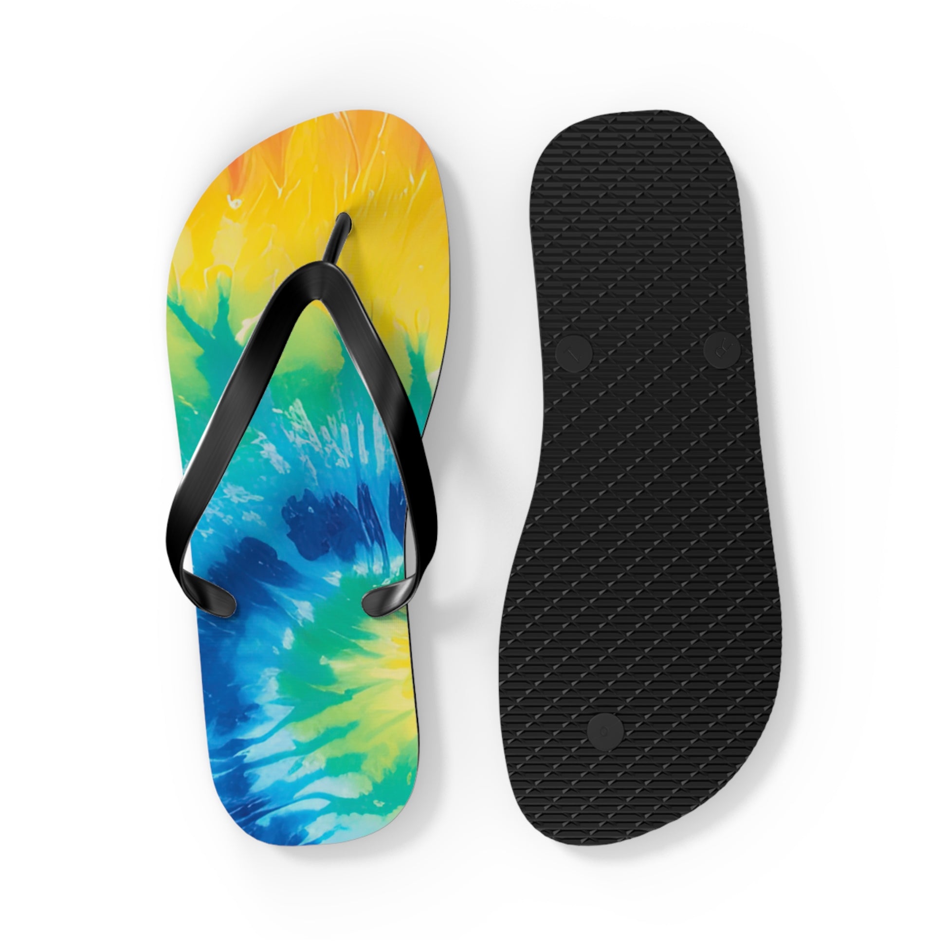 Tie Dye Flip Flops, Artsulli - Art is Long, Life is Short, Shoes, , , , , , , 