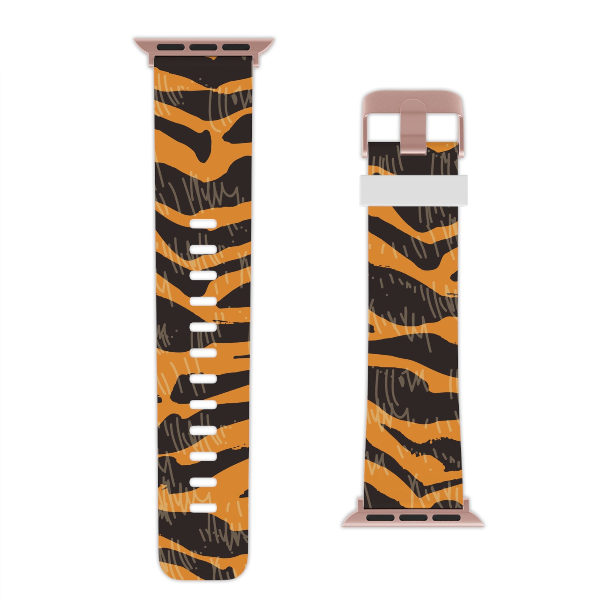 Tiger Scratches Orange & Black Watch Band for Apple Watch, Artsulli - Art is Long, Life is Short, Accessories, , , , , , , 