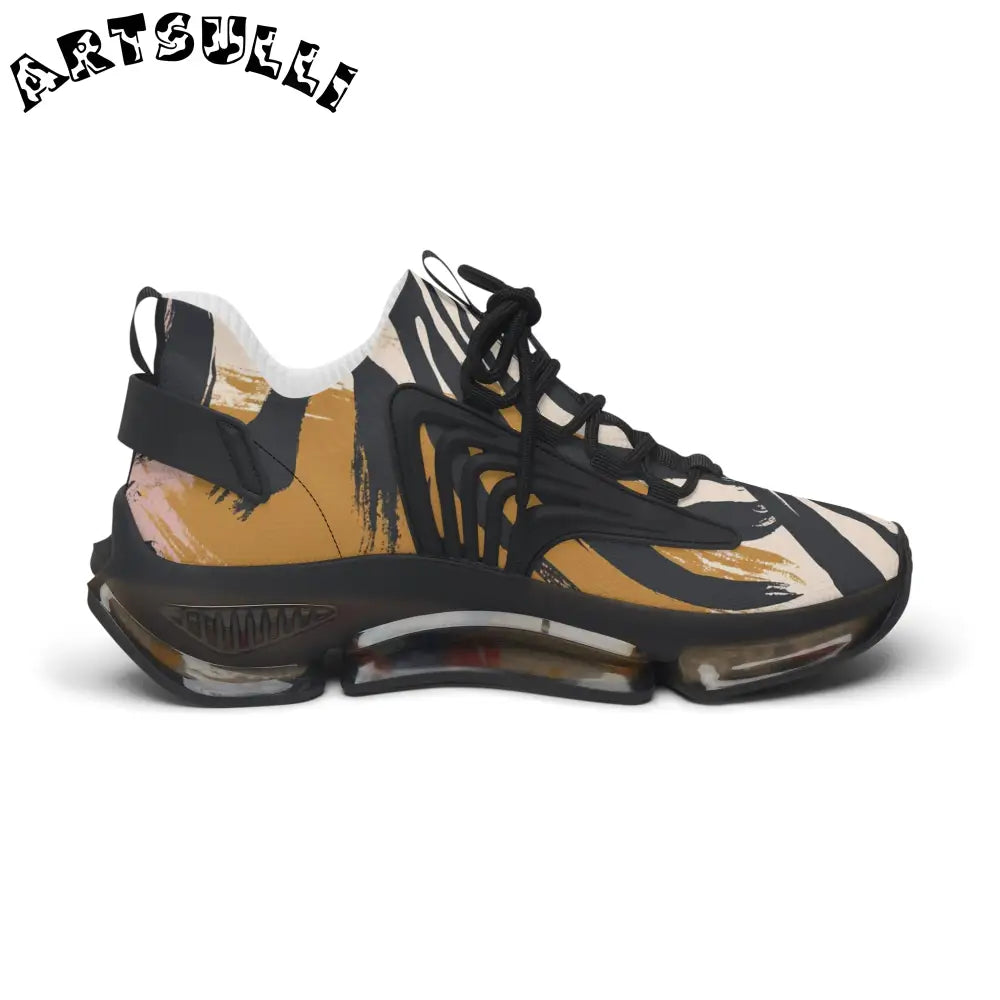 JAKKOUTTHEBXX Zebra Print Mesh Sneakers with Clear Speckled Sole