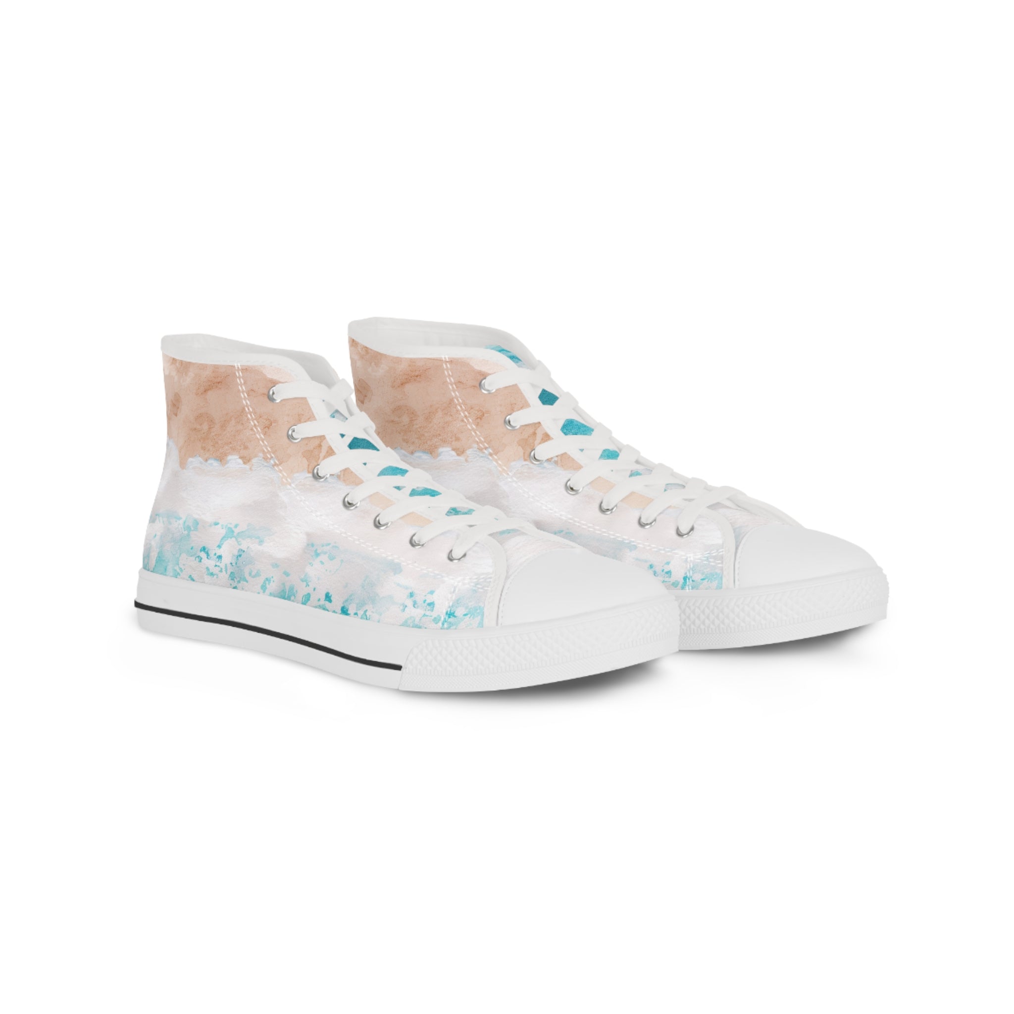 Seashore Men's High Top Sneakers, Artsulli - Art is Long, Life is Short, Shoes, Size, US 5, Color, White sole, , , 17254116038044574795