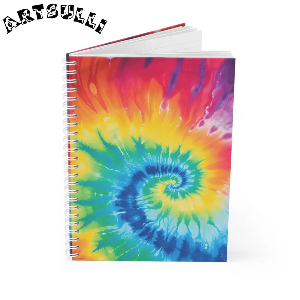 JAKKOUTTHEBXX Tie-Dye Wide-Ruled Spiral Notebook 2025