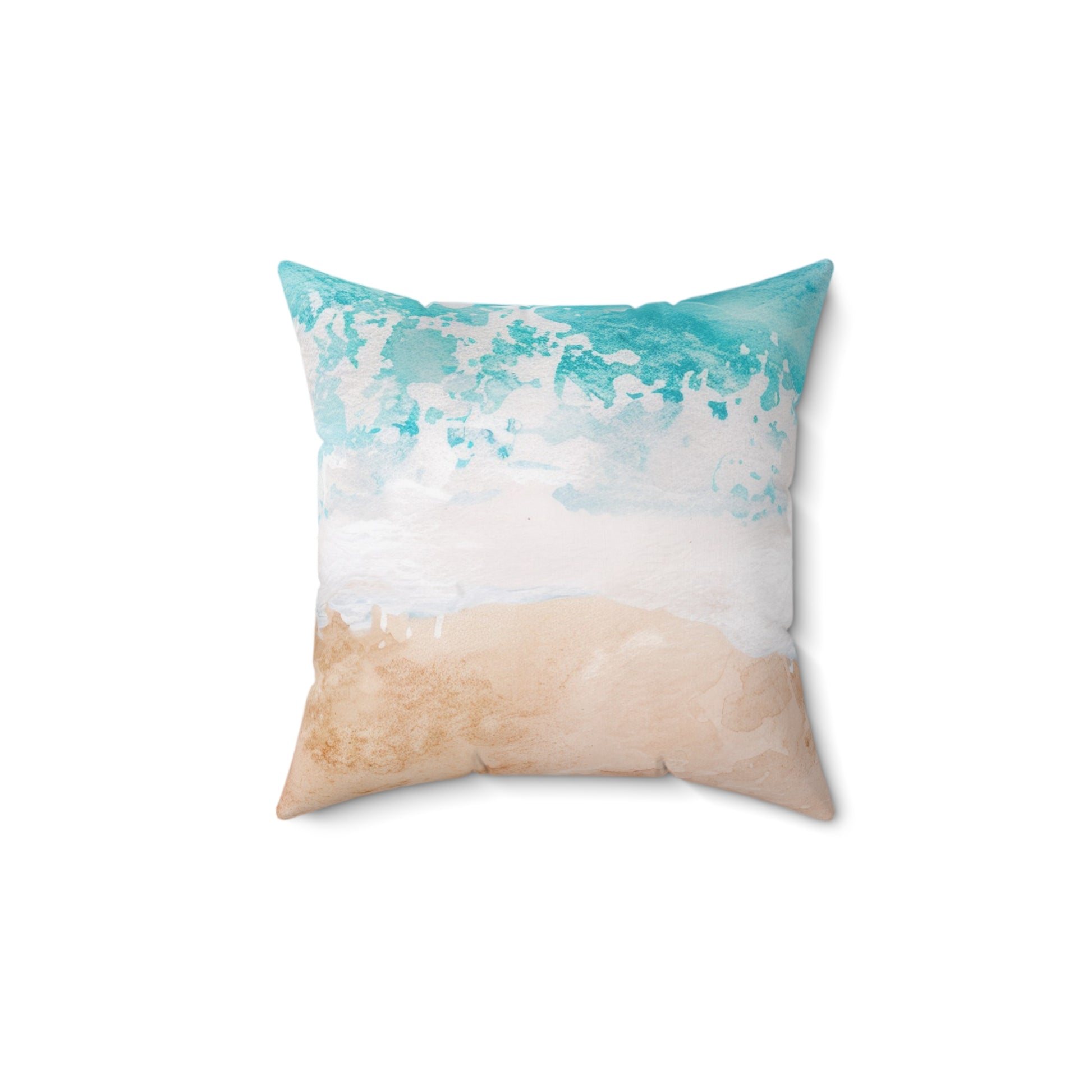 Seashore Spun Polyester Square Pillow, Artsulli - Art is Long, Life is Short, Home Decor, Size, 14" × 14", , , , , 21361045093212458640